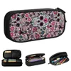 Sugar Skull Pencil Case Face Art Pen Box Bag Girl Chłopiec