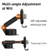 Stands BaseU's Auto Telefoonhouder Stand Sucker voor iPhone Xiaomi Strong Suction Cup Car Mount Holder 360 Verstelbare zwaartekracht Autohouder