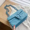 Schoudertassen 2024 Candy Color Mode Brand Women Bag Soft Pu Leather Messenger Designer Chain Crossbody Handtas Bolso Mujer