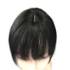Toppers 10x11cm osynliga mänskliga hårstoppare för kvinnor klipp i toppers med 3d luft bangs frans middle del pu hårbotten wiglets hårstycken