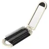 Relaxation Mini Hair Brush Folding Massage Comb Head Massage AntiStatic Portable Travel Hair Brush Girl Hair Combs With Mirror