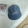 Basker 2024 denim tvättade hink hatt retro hopfällbar fiskare mössa bomull casual sol sommar utomhus solskyddsmedel för kvinnor män