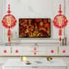 التماثيل الزخرفية 2024 مهرجان الربيع المعلقات الصينية السنة البركة الحمراء معلقة شرابات الحلي ديكور المنزل