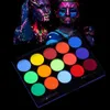 Body Paint Safe Safe Painting Kit AFFICT Painting Kit Hoog gepigmenteerd water op waterbasis gezicht Body Painting Kit 15 kleuren oogschaduwpalet voor gloed D240424