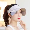 Berets 2024 Sun Visor Hat Summer Ladies Cycling Sunshade Outdoor Sports Cap z chowanymi podmiotami bocznymi dla młodych dziewcząt kobiety