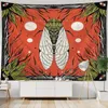 Tapisserier Vacker djurblomma tryckt tapestry hemvägg dekoration bohemisk hippie konst bakgrund trasa yogamatta bäddsopa