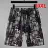 Shorts masculinos praia homens plus size 10xl verão de moda legal letra casual letra graffiti calça curta masculino grande fundo