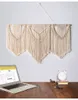 Grande parede de macramas penduradas tapeçaria com palito de madeira Bohemia Tassel Curtain Tapestry Backgrou Boho Decor 240409