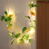 Strings 1pc Sunflower String Lights (6.56ft) LED Simulation Artificial Leaf Flower