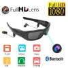Lunettes de soleil HD 1080p mini caméscoffinets Camera Camera avec casque Bluetooth Polarise Sunglasses Sports Camera Writing Cycling