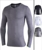 2019 Nuove magliette da corsa per uomo allenamento rapido asciugatura a v Neck Basketball Sport Sport Sports Tops Long Gym Fitness Shirtness Shirt2359020