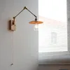 Wall Lamp Modern Style Retro Bedroom Lights Decoration Swing Arm Light Black Bathroom Fixtures Led For