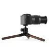 Tripods Photography Mini Wooden Tripod Aluminy Aluminium Stand Stand Stand Therpod مع 1/4 بوصة المسمار لـ DSLR ILDC Camera Camcorder Projector