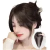 Anemone Natural Human Hair Bangs Side Fringe for Women 3D Middle Part False Bangs Clip-in Invisible Hairpieces 240423