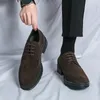 Men Oxford Shoes Comfort Suede Leather Vintage Classic Classic Disual Solid Color Wedding Sale Lightweight 240417