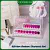 Satser vendeneeni 15 ml 9 färger/set rosröd glitter trasig diamantgel nagellack blöt av uv led färgglad nagelkonstlack