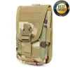 Bags 1000D Camo Tactical Running Bag Sports Phone Bag Waist Pocket Double Layer Molle Accessory Power Bank Bag Wallet Pack