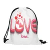 Drawstring Valentijnsdagliefhebber Paren Zakken Zak Sport Gym Buiten Backpack Tassen Linnen Mochila Feminina