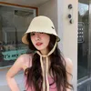 Berets Femmes Beaut Hat Summer Hollow Out Thin Breathable Sun Sun Female Plage Panama Cap Pliant Outdoor Japonais Lesure Fisherman