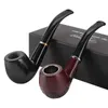 Pipes fumeurs Smoking Smoking Wood Fumer Pipe d'ébène Pipe de tabac avec tuyau accessoires pour hommes Gadget Boîte T240422