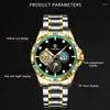 Orologi da polso 2024 Glenaw Mechanical Moon Phase maschile orologi in acciaio inossidabile Waterproof Watch Calendar Tipo di lusso Reloj Hombre