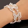 Beaded New Fashion Charm -armband 925 Silver AAAAA Zircon Crystal Women Armband Bröllop Engagemang Luxury Syckel 240423