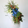 Dekorativa blommor Rayon Flower Wedding Arrangement Blue Commercial Stage Bakgrundsdekorationsfönster Display Propdekor