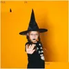 Костюма Witch Party Wizards Halloween Hats Costumes Ролевая игра для головного убора варьируется в зависимости от подарков от подруг и детей Drop Delief Dhpnp