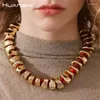 Choker Huanzhi CCB Material Bracelet Collier Ensemble pour les femmes ACCESSOIRES DE STYLE ETHNIQUE EXAGRIÉES DE FILLES EXAGRIÉES 2024