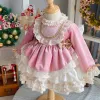 Shirts Baby Girl Wedding Kids Abito da festa per bambino 1 ANNI Birthday Proma Vestidos Baby Girl Girl Infant Princess Lace Tutu Dress