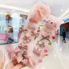 Accessoires de cheveux 26 pcs / sac Enfants mignons Candy Cartoon Fleur Fleur Ornement Hair Clips Hair Coils Girls Nylon Hairpins Kid Baby Beautiful Hair Accessoires