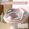 Chemises Baby Potty Training Seat With Soft Cushion Handle Back Ring Portable Toilet Ring Kid Urin Toilet pour enfants pour enfants garçons