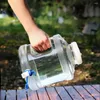 Vattenflaskor 7.5L Bärbar behållare Multifunktion Lagringsbärare stor kapacitet utomhus tank för vandring självkörande turné