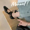 Scarpe casual versione da donna derma singola coreana Adatta per il dito tondo estivo avere un comfort in pelle autentica poco profonda