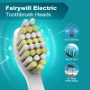 Têtes Fairywill Electric Broiss de remplacement têtes de brosse à dents électriques sets pour FW507 FW508 FW917 Brosse à dents de tête