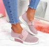 Lässige Schuhe Mode Frauen flaches weiches Bottom -Mesh atmungsaktiv