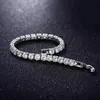 S925 Pulseira de moda de prata esterlina com estilo simples Mosan Diamond Full Diamond Bracelelet Temperamental Presente de aniversário feminino para namoradas