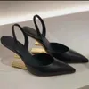 Sommer Strange Heels Ladies Schuhe Solid Color Design Damenschuhe mit hinteren Reisegurten spitze Zehen Mode Zapatos Para Mujere 240423