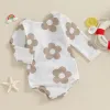 Badebekleidung Kind Mädchen Mädchen Badeanzüge Sommer Blumendruck reversibler Knoten Jumpsuit Badebekleidung Strandkleidung Süßes Kleinkindbadeanzüge 6m4y