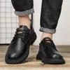 Casual Shoes Thick Bottom Men Outdoor Safety Beef Tendon Outsole Genuine Leather Quality British Style Lace Up Oxford Shoe