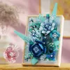 Block Creative 3D Rose Bundle Eternal Flower Frames Buildblock Diy Desktop Decoration Puzzle Toys for Childre Girls Holiday Presents