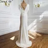 Robes de fête sereine colline blanche luxe perlé pylosel sirène de capuchon de capuchon de la soirée élégante 2024 pour les femmes mariage la70571