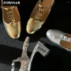 Sapatos casuais 2024 bombas femininas lascas de casamento saltos altos slingbacks sandálias douradas de verão elástico no noiva