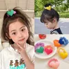 Accessoires de cheveux Enfants Couleurs mignonnes Acrylique coeur Scrunchies Rubberes Bands Filles Beaucoup de coiffure douce Sweet Elastic Bands Accessoires de cheveux