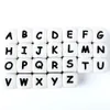 1004007001000PCS Baby Silicone Letter Beads PACIFIER Food Grade Personligt namn Tanding TEETTH ENGLISH ALPHABET PEAL 240415