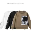 Polos Unisexe CP Sweat à capuche Patchwork Patchwork Pullor Oversize Streetwear Style