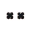 Designer de haute qualité Vancefe Mini Earstuds Womens 925 Silt Small Small Fritillaria Jade Chalcedony High Edition Oreadds Edition