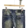 Jeans viola jeans designer ricambio ricamo trapunte strappato per marchio di tendenza pantalone casual slit classico tocco dritto per moto