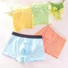 속옷 4pcs/lot boys boxer briefs 키즈면 속옷 아기 소년 언더 팬츠 십대 만화 인쇄 소프트 어린이 팬티 214t 2023 New