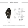 Montre-bracelets 4 / 1pcs Hommes Montres Set Luxury Fashion Design en cuir Watch Quartz Men de montre Clow